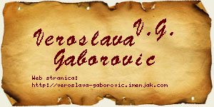 Veroslava Gaborović vizit kartica